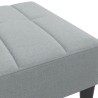 Repose-pied gris clair 77x55x31 cm tissu 