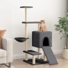 Arbre à chat avec griffoirs en sisal gris foncé 130,5 cm 