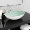 Lavabo Verre 50x37x14 cm Blanc 