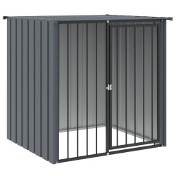 Niche pour chien avec toit noir 110x103x109 cm acier galvanisé 