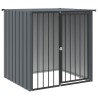 Niche pour chien avec toit noir 110x103x109 cm acier galvanisé 