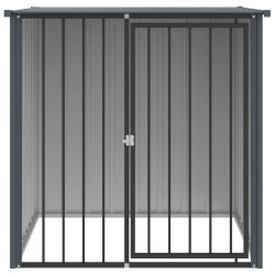 Niche pour chien avec toit noir 110x103x109 cm acier galvanisé 