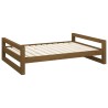 Lit pour chien Marron miel 105,5x75,5x28 cm Bois de pin solide 