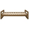 Lit pour chien Marron miel 105,5x75,5x28 cm Bois de pin solide 