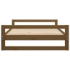 Lit pour chien Marron miel 105,5x75,5x28 cm Bois de pin solide 
