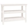 Banc de travail Blanc 110,5x50x80 cm Bois de pin massif 