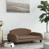 Lit pour chien marron 70x45x30 cm tissu 