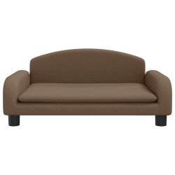 Lit pour chien marron 70x45x30 cm tissu 