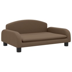 Canapé pour enfants marron 70x45x30 cm tissu 