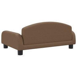 Canapé pour enfants marron 70x45x30 cm tissu 