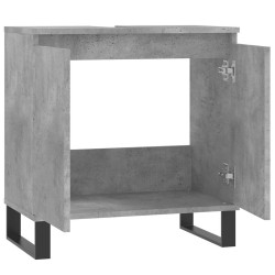 Armoire de bain gris béton 58x33x60 cm bois d'ingénierie 