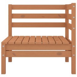 Canapé d'angle de jardin marron miel bois de pin solide 
