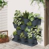 Ensemble de jardinières verticales 12 pcs Anthracite PP 