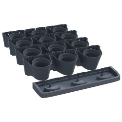 Ensemble de jardinières verticales 12 pcs Anthracite PP 