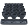 Ensemble de jardinières verticales 12 pcs Anthracite PP 