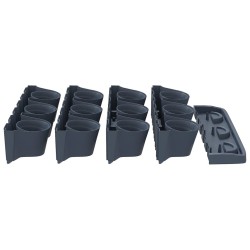 Ensemble de jardinières verticales 12 pcs Anthracite PP 