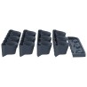 Ensemble de jardinières verticales 12 pcs Anthracite PP 