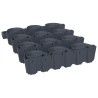 Ensemble de jardinières verticales 12 pcs Anthracite PP 