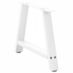 Pieds de table basse en forme de A 2 pièces Blanc 70 x (42-43) cm Acier 