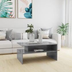 Table basse Gris béton 90x60x42,5 cm Bois d'ingénierie 