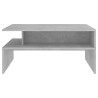 Table basse Gris béton 90x60x42,5 cm Bois d'ingénierie 