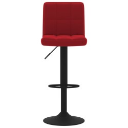 Tabourets de bar lot de 2 rouge bordeaux velours 