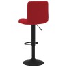 Tabourets de bar lot de 2 rouge bordeaux velours 