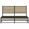Cadre de lit en métal sans matelas chêne sonoma 150x200 cm 