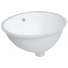 Évier de salle de bain blanc 49x40,5x21 cm ovale céramique 