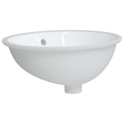 Évier de salle de bain blanc 49x40,5x21 cm ovale céramique 
