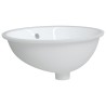 Évier de salle de bain blanc 49x40,5x21 cm ovale céramique 