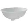 Évier de salle de bain blanc 49x40,5x21 cm ovale céramique 