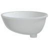 Évier de salle de bain blanc 49x40,5x21 cm ovale céramique 
