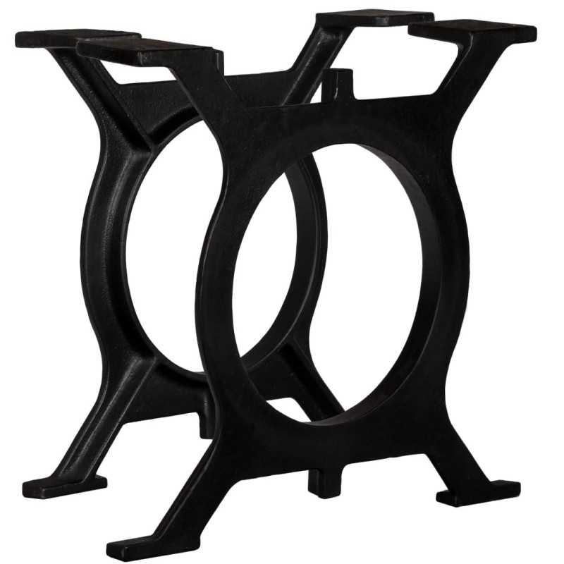 Pied de table basse 2 pcs Cadre en O Fonte Pied de table basse 2 pcs Cadre en O Fonte