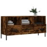 Meuble TV chêne fumé 102x36x50 cm bois d'ingénierie 