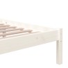 Cadre de lit sans matelas blanc bois massif 150x200 cm 