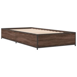 Cadre de lit sans matelas chêne marron 75x190 cm 