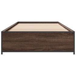 Cadre de lit sans matelas chêne marron 75x190 cm 