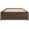 Cadre de lit sans matelas chêne marron 75x190 cm 