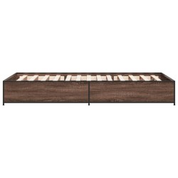 Cadre de lit sans matelas chêne marron 75x190 cm 