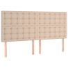 Têtes de lit 4 pcs Cappuccino 80x5x78/88 cm Similicuir 
