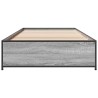 Cadre de lit sans matelas sonoma gris 75x190 cm 