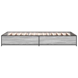 Cadre de lit sans matelas sonoma gris 75x190 cm 