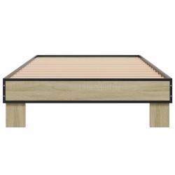 Cadre de lit sans matelas chêne sonoma 100x200 cm 