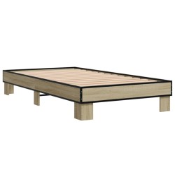 Cadre de lit sans matelas chêne sonoma 100x200 cm 