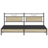 Cadre de lit en métal sans matelas chêne sonoma 200x200 cm 