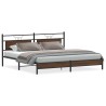 Cadre de lit en métal sans matelas chêne marron 200x200 cm 