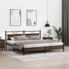 Cadre de lit en métal sans matelas chêne marron 200x200 cm 
