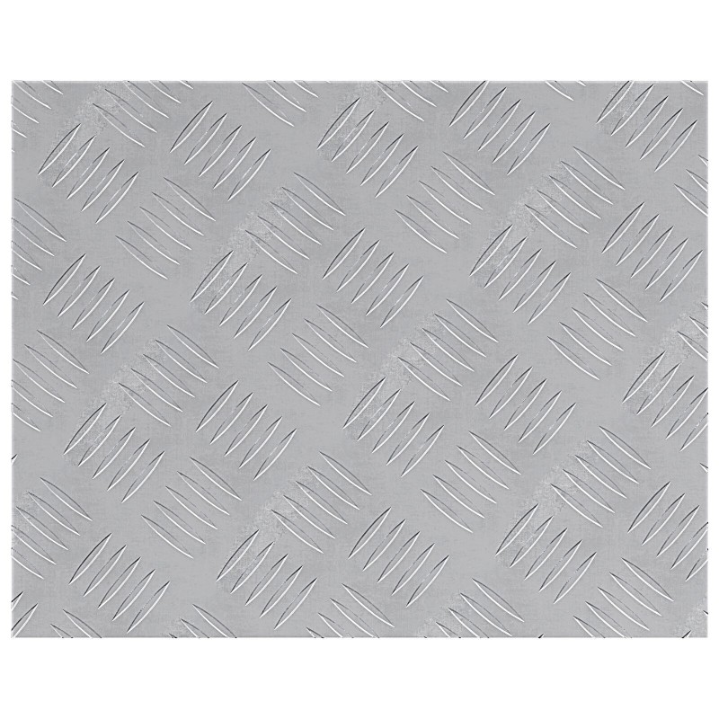 Plaques en Aluminium à Motif 4 pcs Antidérapantes 50x40 cm 
