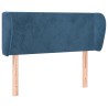 Tête de lit avec oreilles Bleu foncé 93x23x78/88 cm Velours 